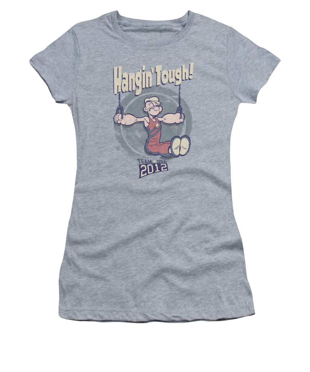 Popeye Women's T-Shirt featuring the digital art Popeye - Hangin Tough by Brand A
