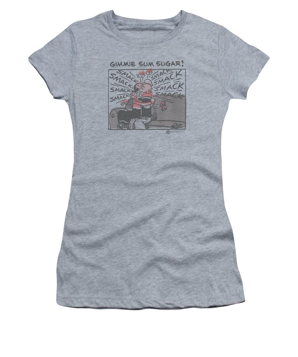 Popeye Women's T-Shirt featuring the digital art Popeye - Sweet Love by Brand A