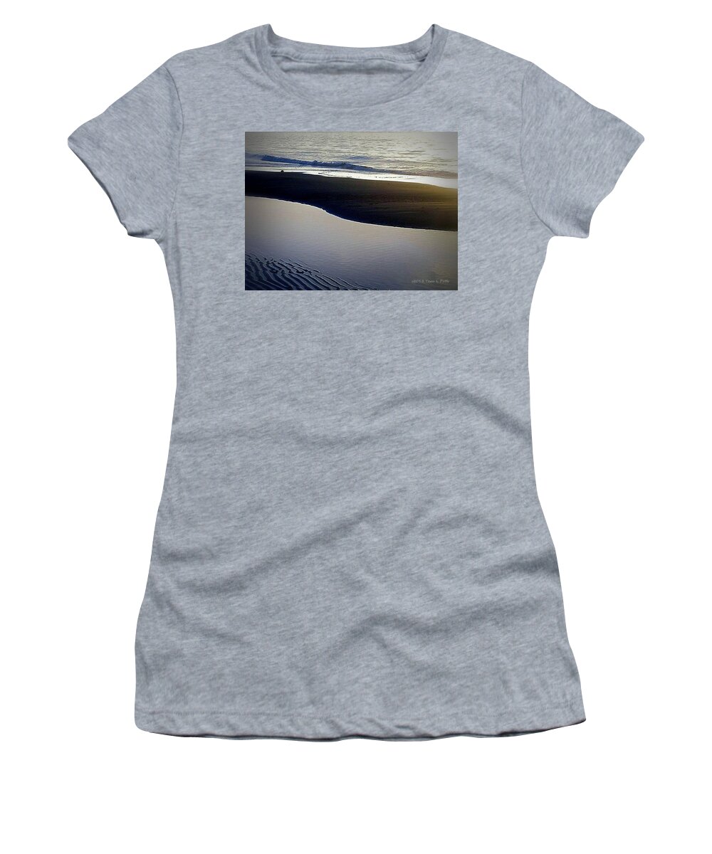Beach Women's T-Shirt featuring the photograph Portrush Beach by Tara Potts