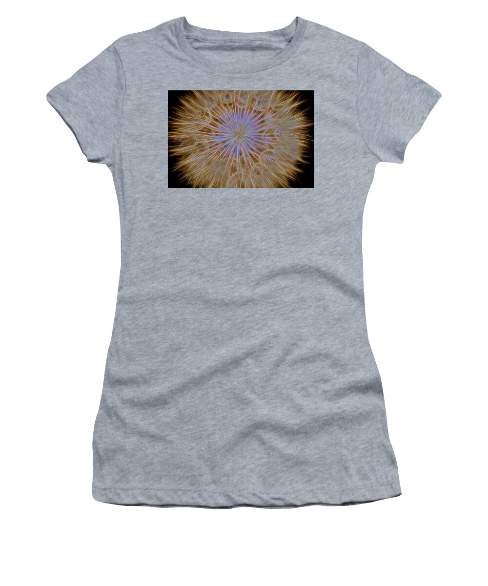 Dandelion Women's T-Shirt featuring the photograph Psychedelic Dandelion Art by James BO Insogna