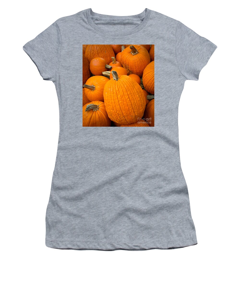Halloween Women's T-Shirt featuring the photograph Pumpkins by Inge Johnsson
