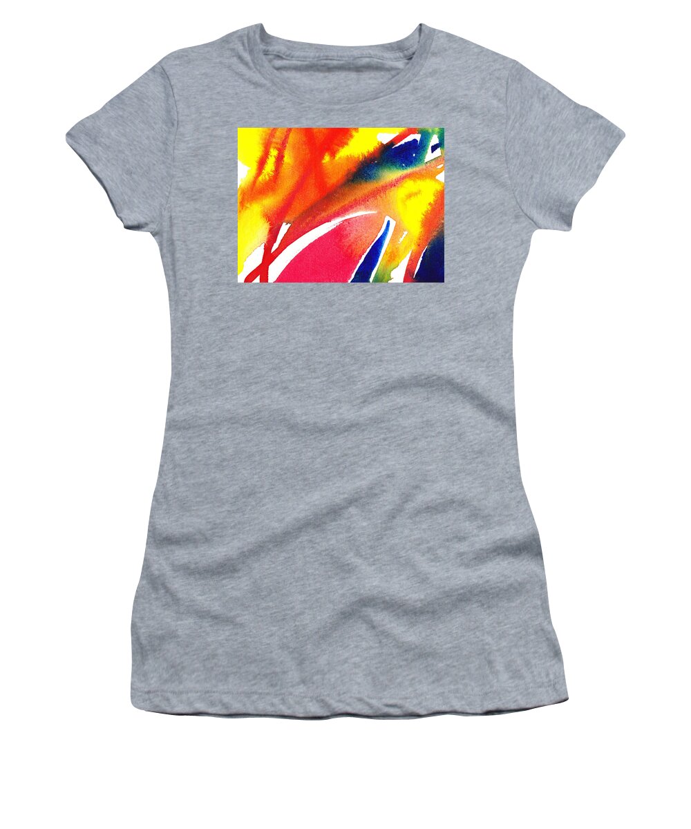 Enchanted Women's T-Shirt featuring the painting Pure Color Inspiration Abstract Painting Enchanted Crossing by Irina Sztukowski