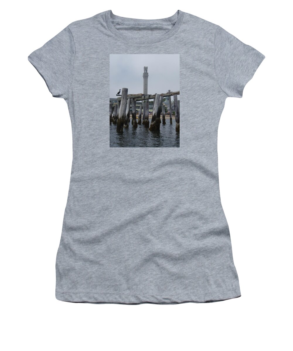 Nature Women's T-Shirt featuring the photograph Pyrate on The Dock 1 by Robert Nickologianis
