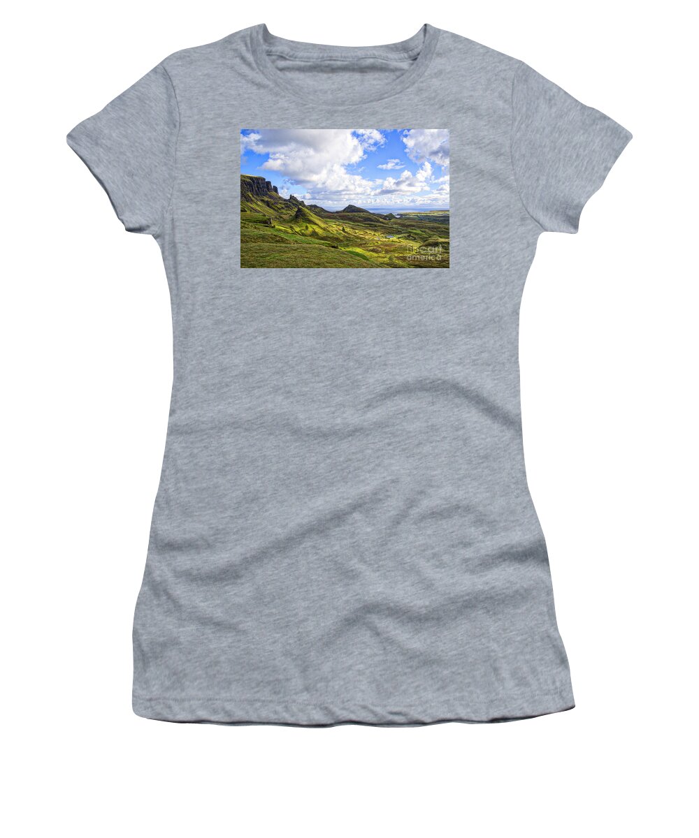 Scottish Canvas Women's T-Shirt featuring the photograph Quiraing View by Chris Thaxter