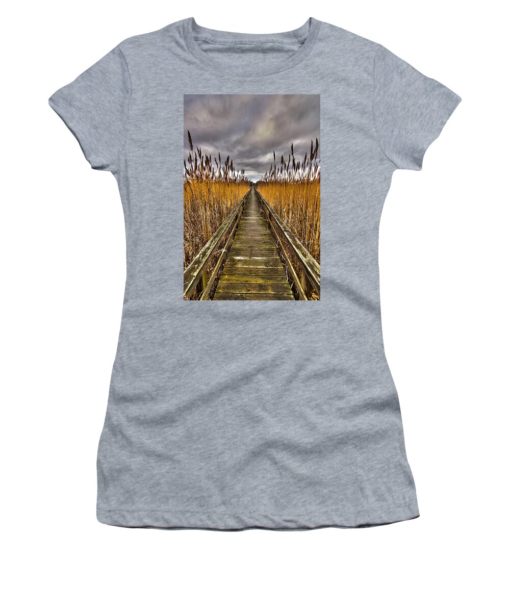 Quogue Wetlands Preserve Women's T-Shirt featuring the photograph Quogue Wetlands Preserve - 2 by Robert Seifert