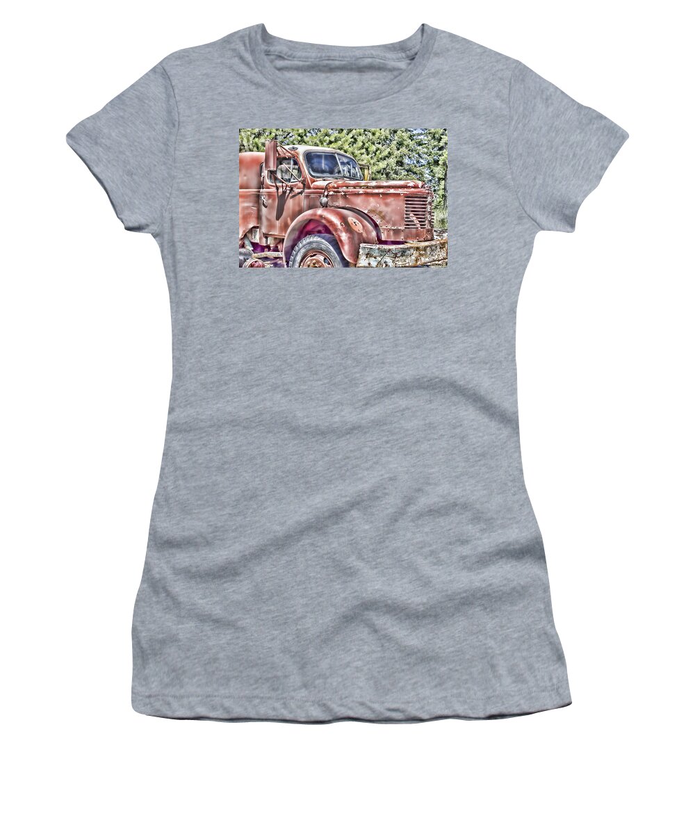  Women's T-Shirt featuring the photograph R E O Truck 2 by Cathy Anderson