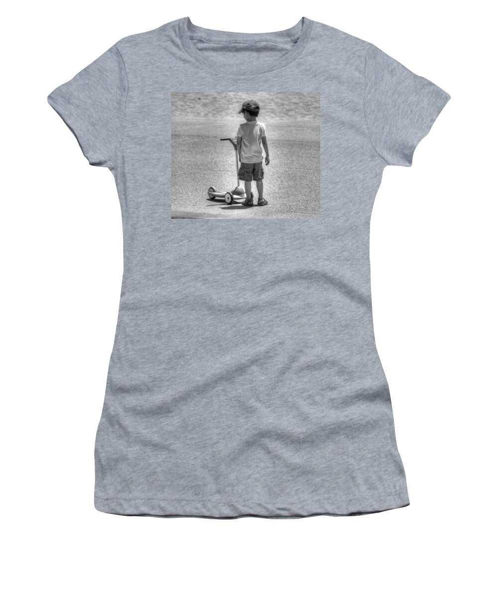 Kids Women's T-Shirt featuring the photograph Radio Flyer Guy by Joe Schofield