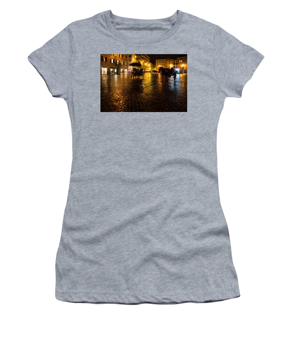Georgia Mizuleva Women's T-Shirt featuring the photograph Rain Chased the Tourists Away... by Georgia Mizuleva