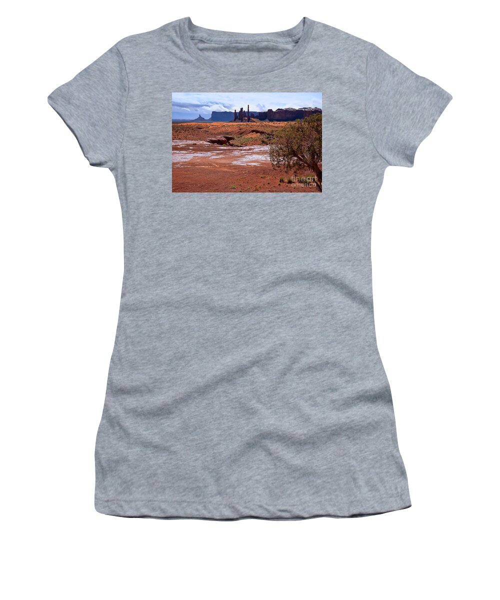 Utah Women's T-Shirt featuring the photograph Rain in a Dry Land by Jim Garrison