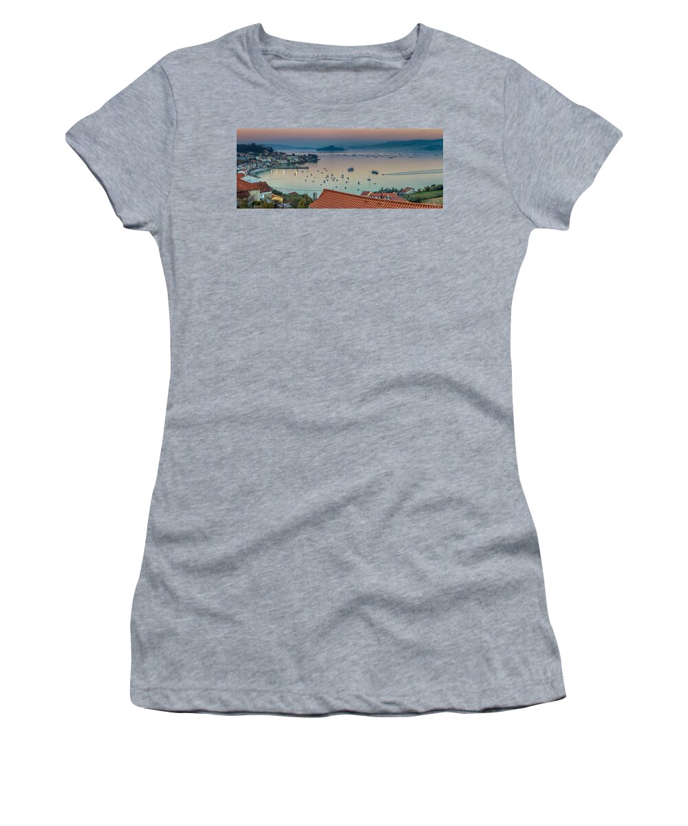 Enm Women's T-Shirt featuring the photograph Rajo Panorama from La Granja Galicia Spain by Pablo Avanzini