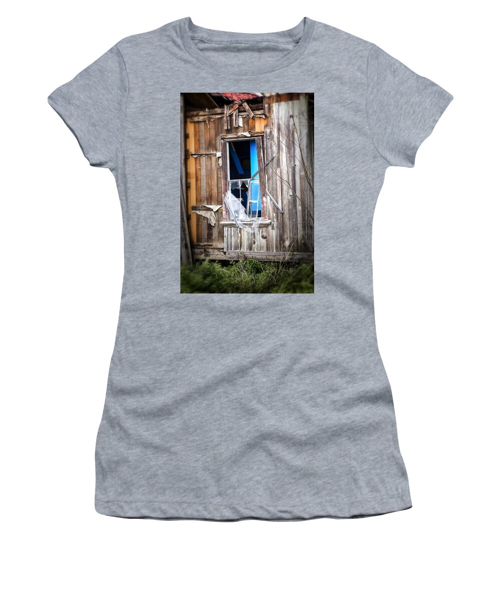 Abandoned Women's T-Shirt featuring the photograph Red and White and Blue by Caitlyn Grasso