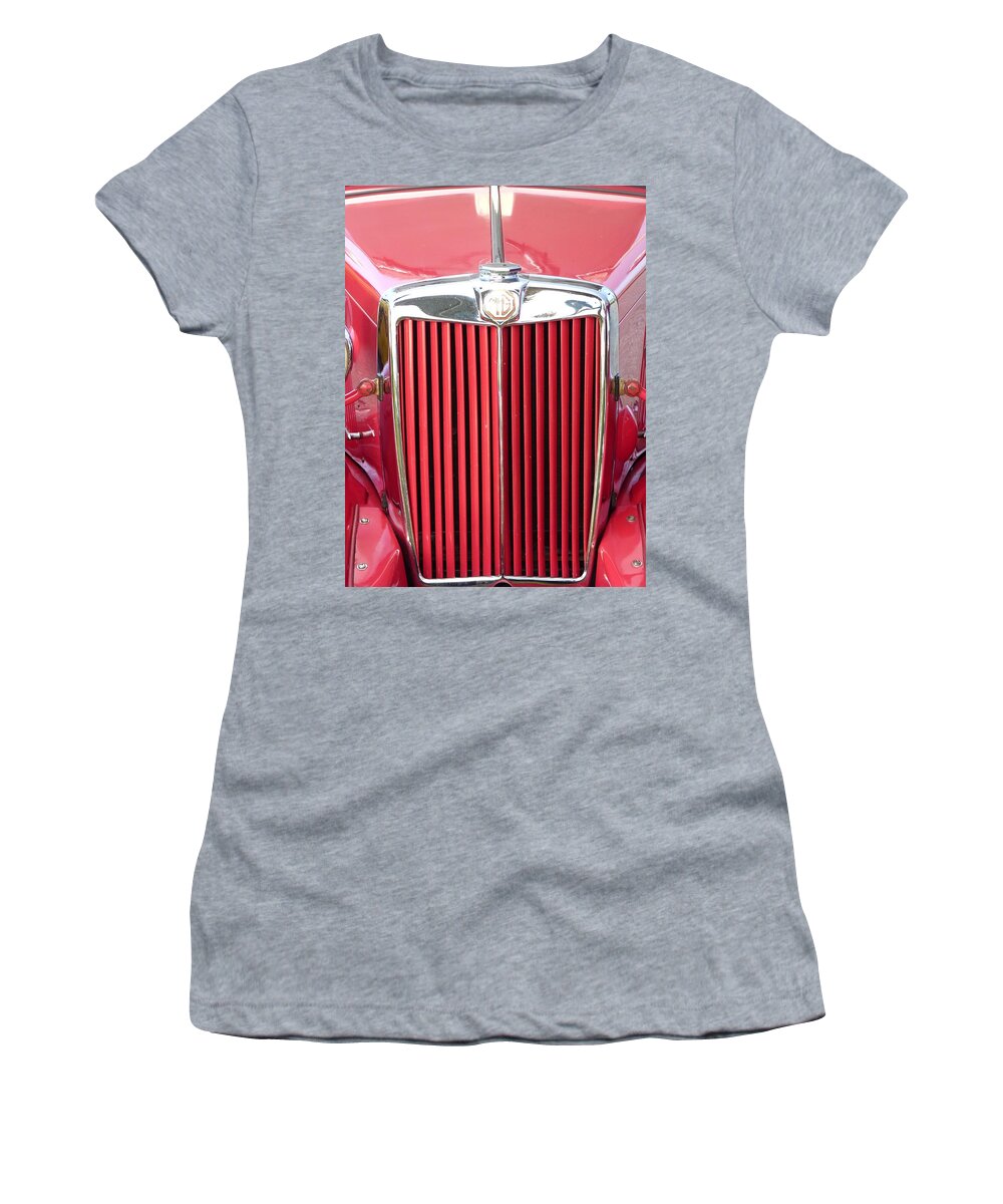 Red '50's Mg Women's T-Shirt featuring the photograph Red MG by Susan Duda
