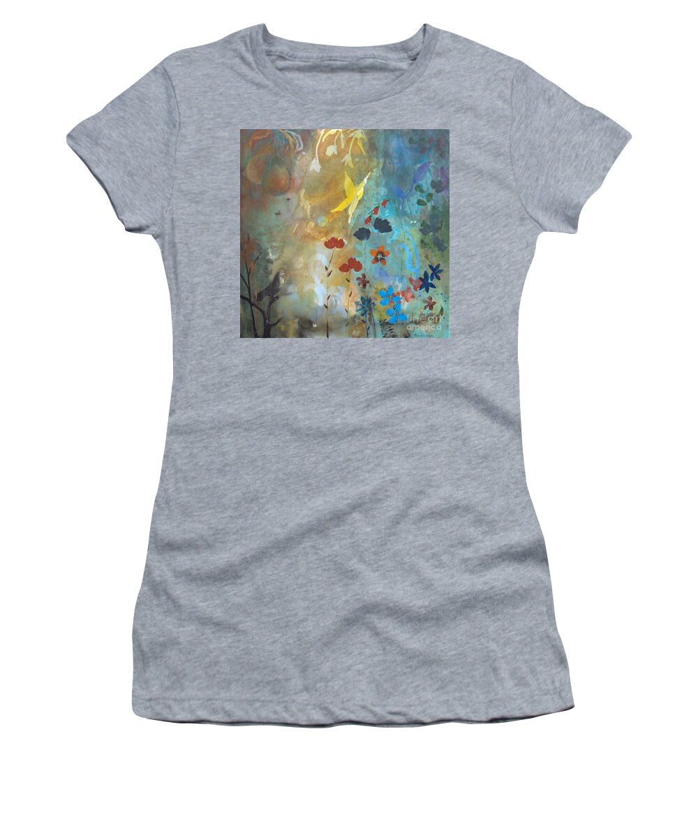 Rejuvenate Women's T-Shirt featuring the painting Rejuvenate by Robin Pedrero