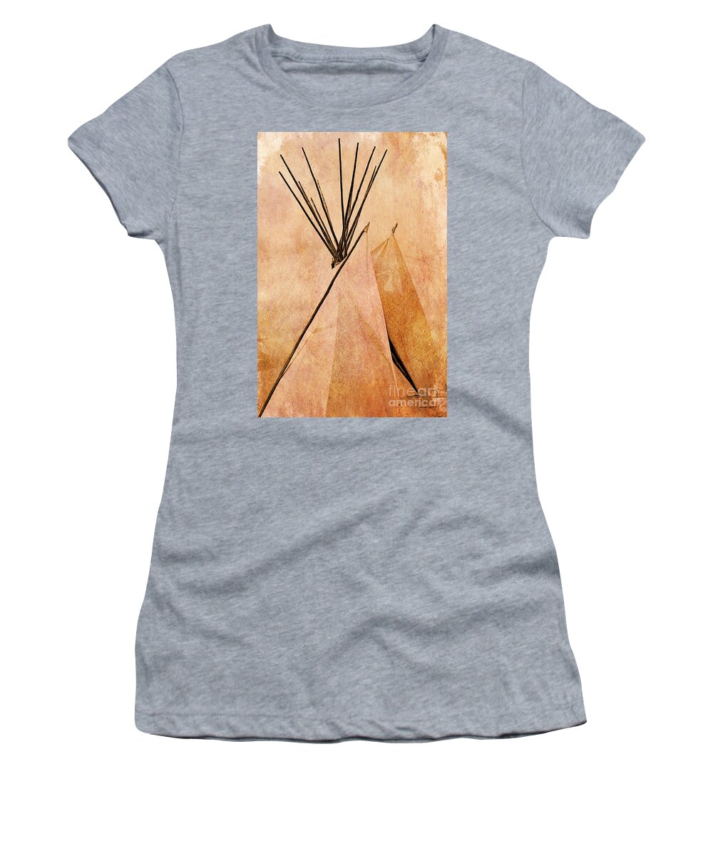 Teepee Women's T-Shirt featuring the photograph Remembering The Past by Roselynne Broussard