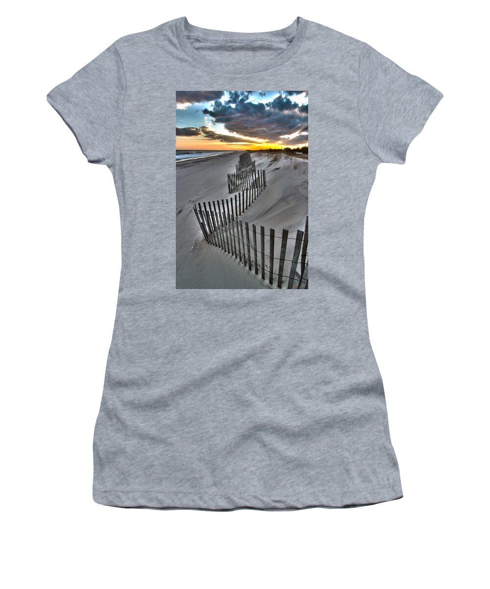 Rogers Beach Women's T-Shirt featuring the photograph Rogers Beach First Day of Spring 2014 by Robert Seifert