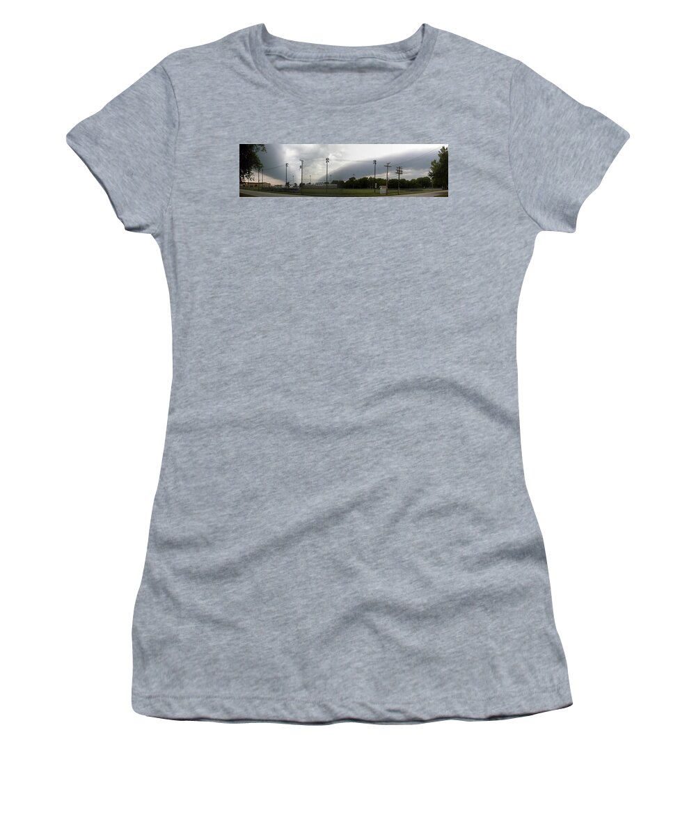 Trees Women's T-Shirt featuring the photograph Rolling Storm by Thomas Woolworth
