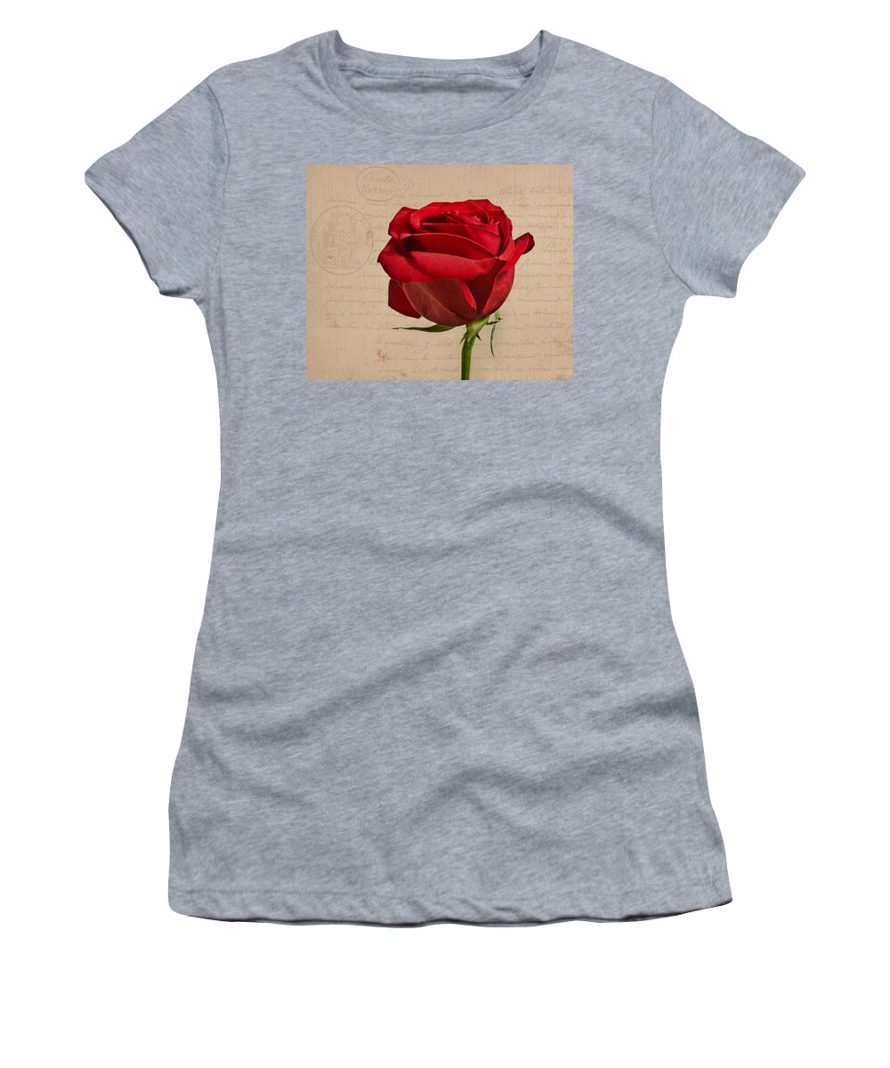 Rose Women's T-Shirt featuring the photograph Rose en Variation - s2at03a by Variance Collections
