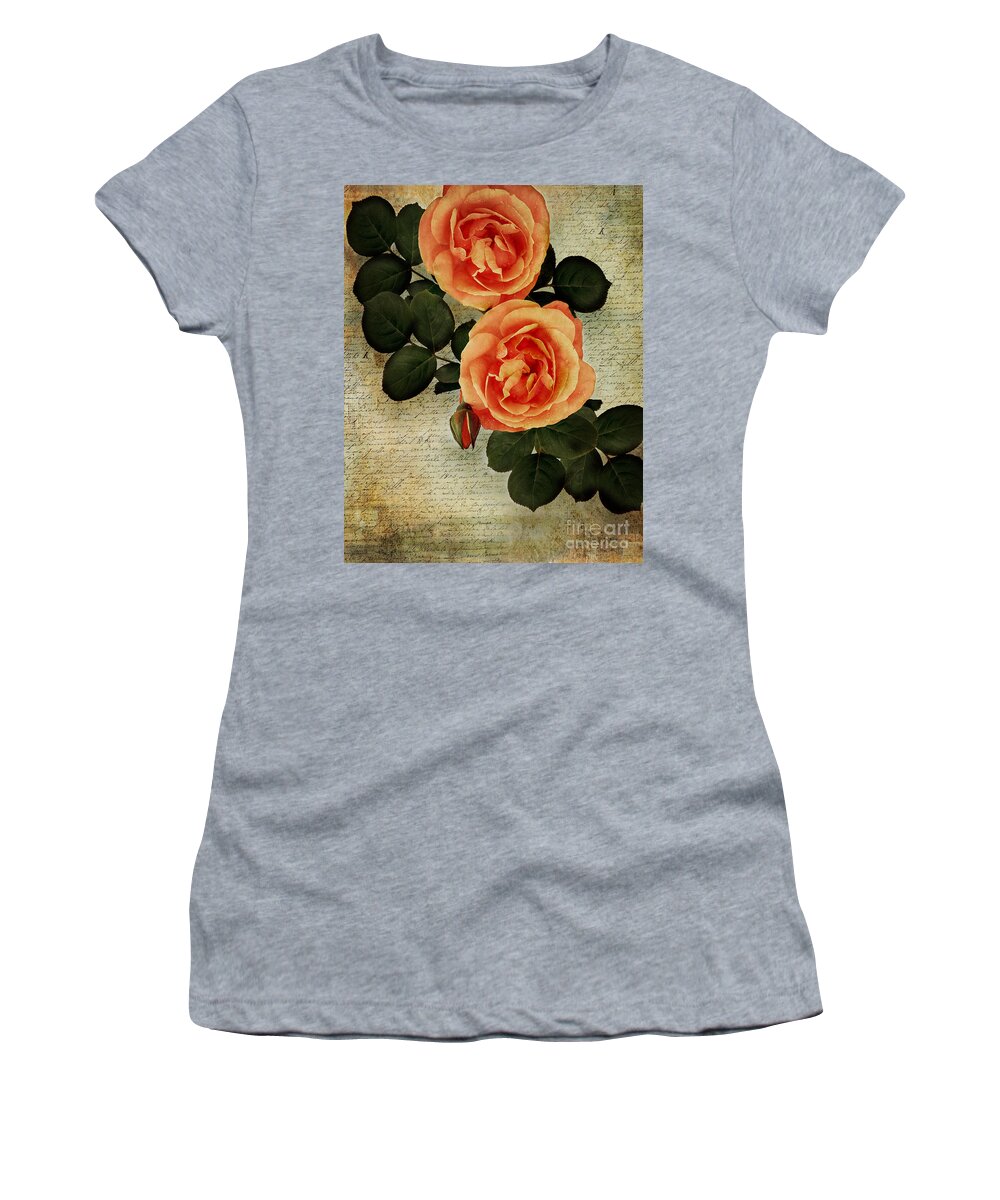  Nag000022 Women's T-Shirt featuring the photograph Rose Tinted Memories by Edmund Nagele FRPS
