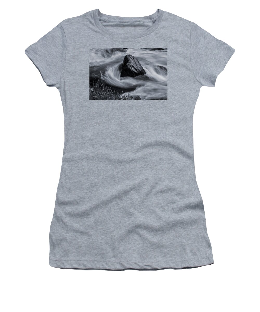 Merced River Women's T-Shirt featuring the photograph Merced River by Bill Roberts