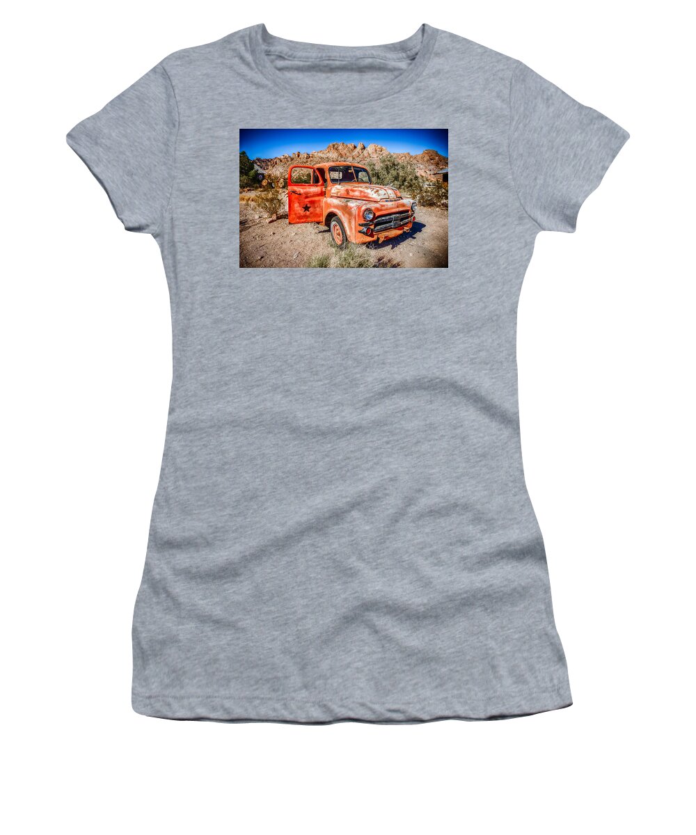 Rusted Women's T-Shirt featuring the photograph Rusted Classics - Job Rated by Mark Rogers