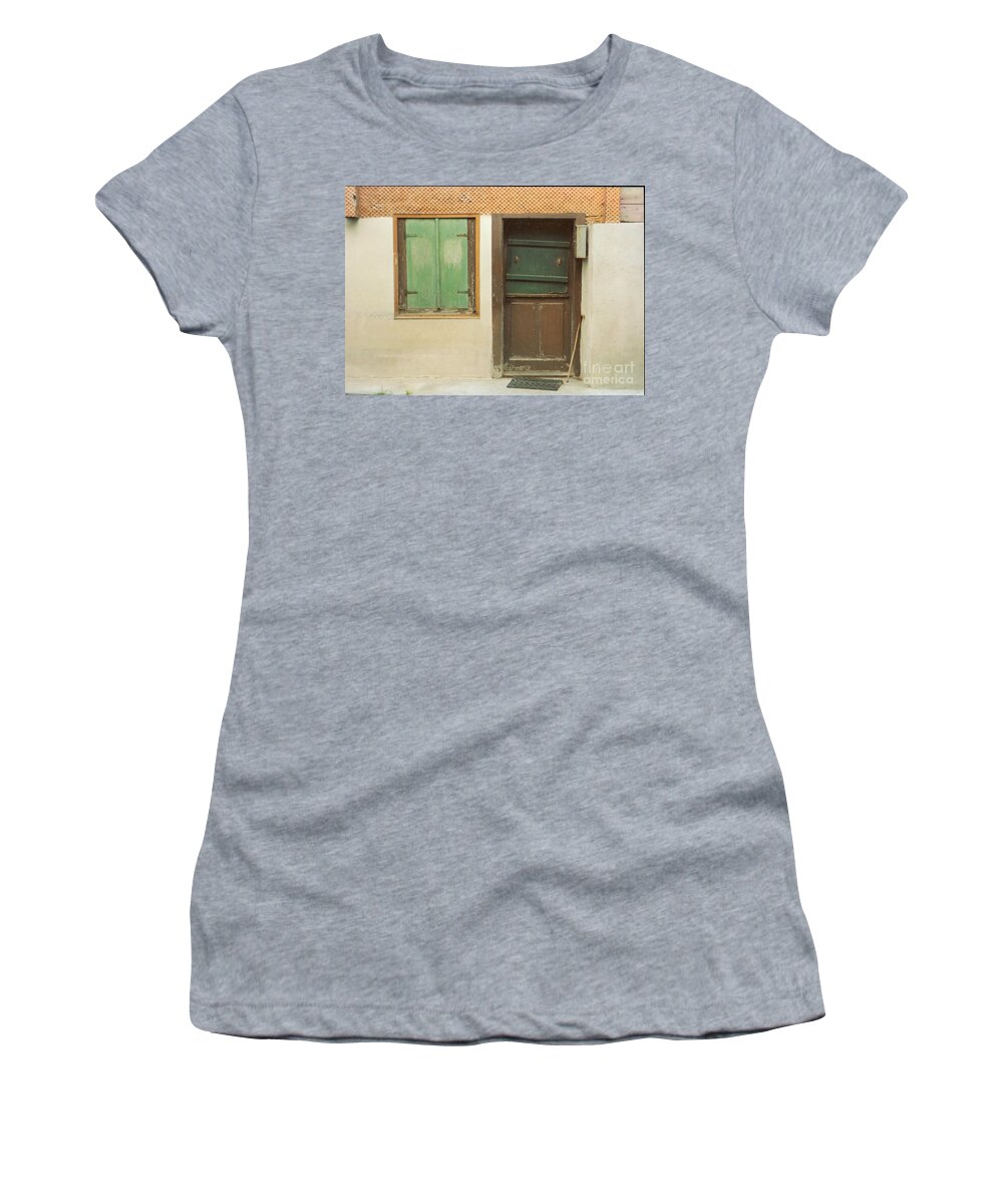 Wooden Door Women's T-Shirt featuring the photograph Rustic Door by Christine Jepsen