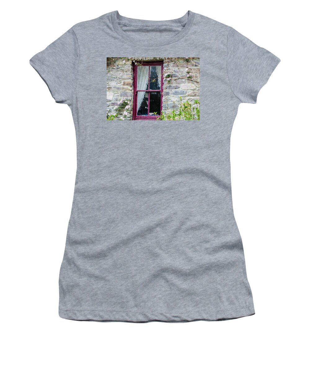 M.c. Story Women's T-Shirt featuring the photograph Rustic Window by Mary Carol Story