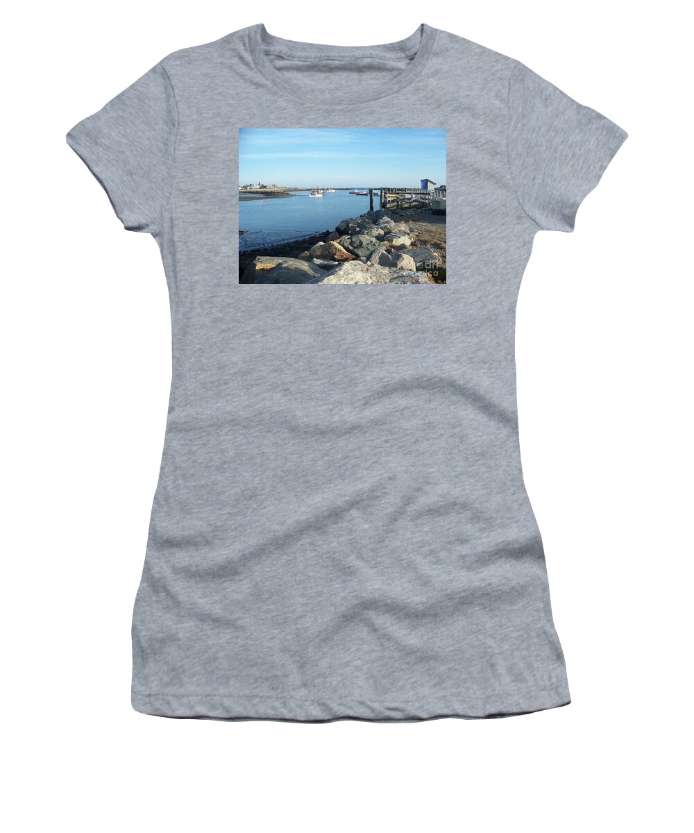 Rye Nh Women's T-Shirt featuring the photograph Rye Harbor by Eunice Miller