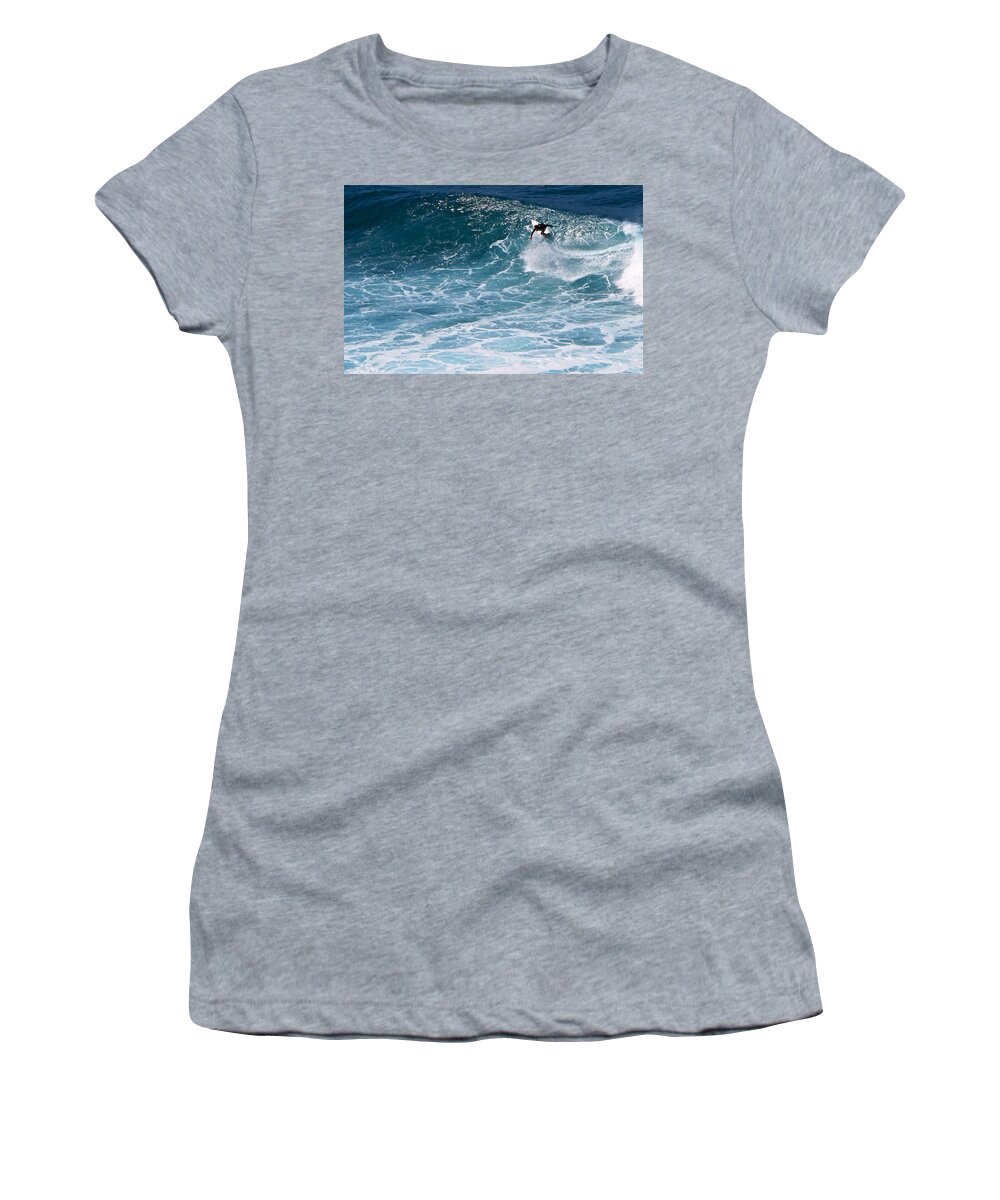 Surf Women's T-Shirt featuring the photograph S-Turns by Kathy Corday