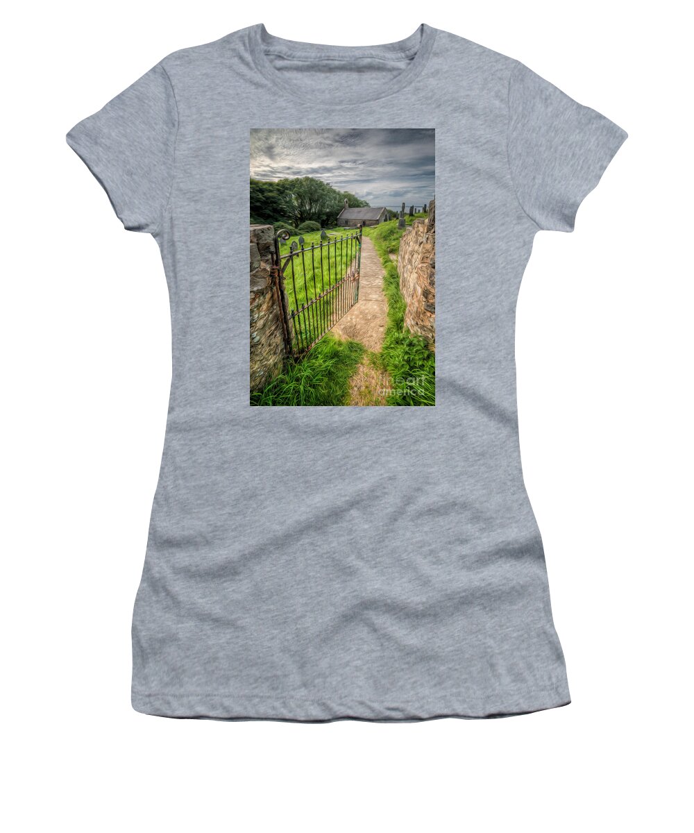 Cemetary Women's T-Shirt featuring the photograph Sacred Path by Adrian Evans