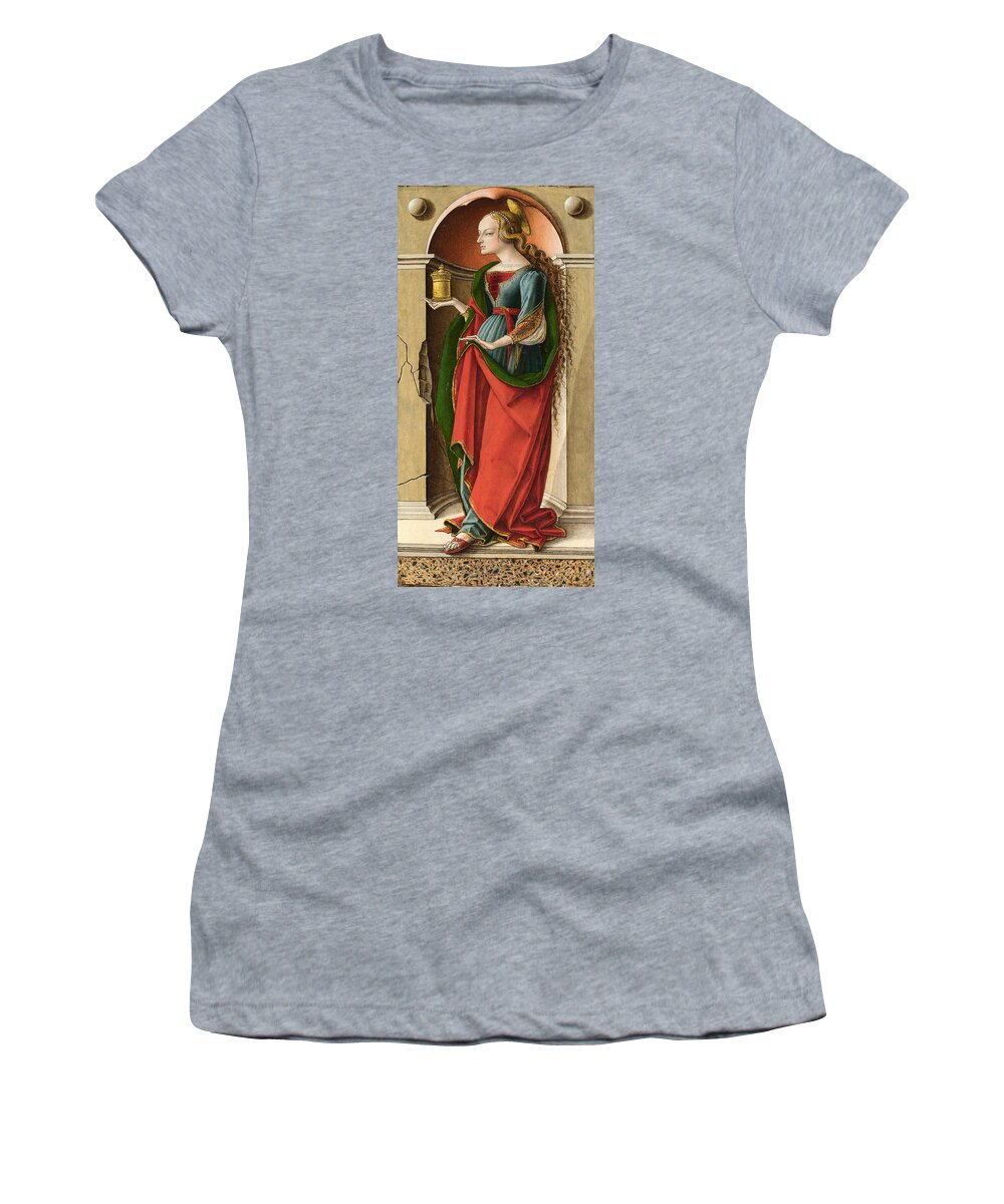 Carlo Crivelli Women's T-Shirt featuring the painting Saint Mary Magdalene by Carlo Crivelli