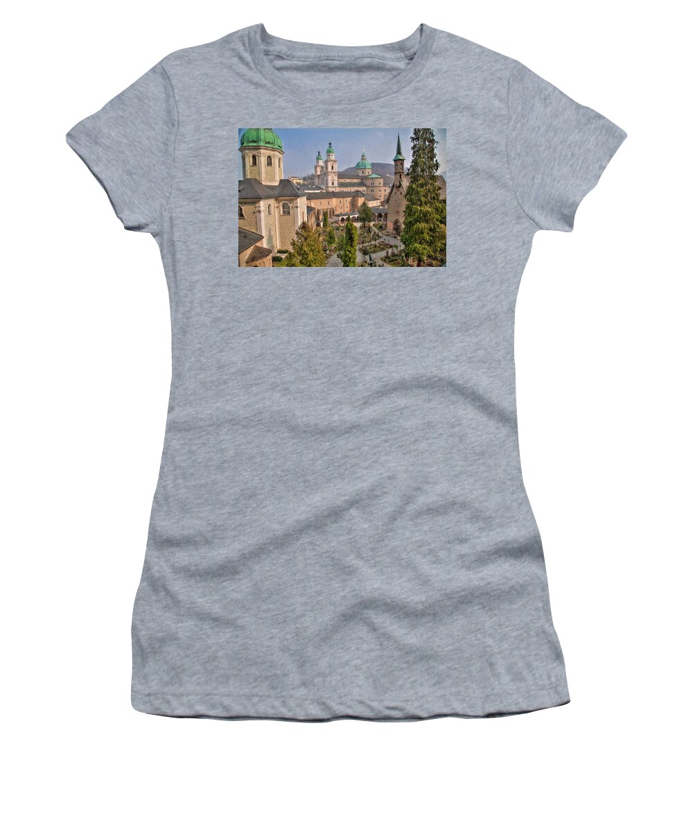St Peter Women's T-Shirt featuring the photograph Salzburg by Shirley Radabaugh