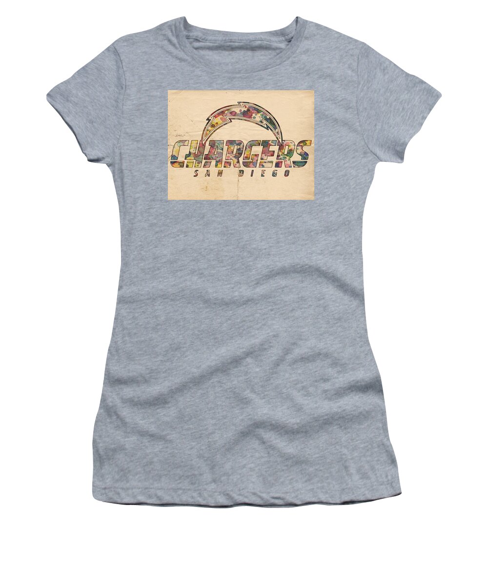 San Diego Chargers Poster Vintage Women's T-Shirt by Florian