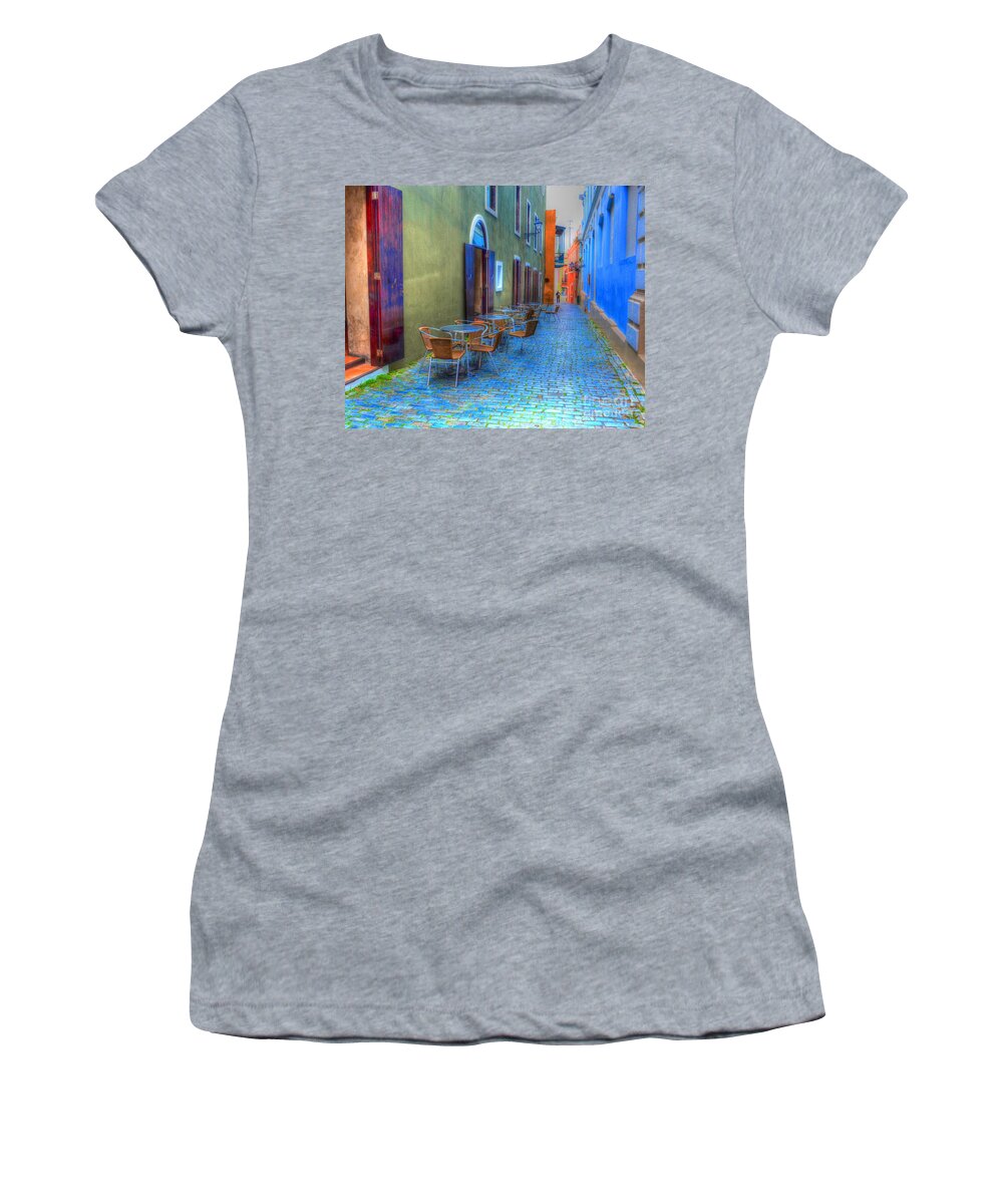 Puerto Rico Women's T-Shirt featuring the photograph San Juan Alley by Debbi Granruth