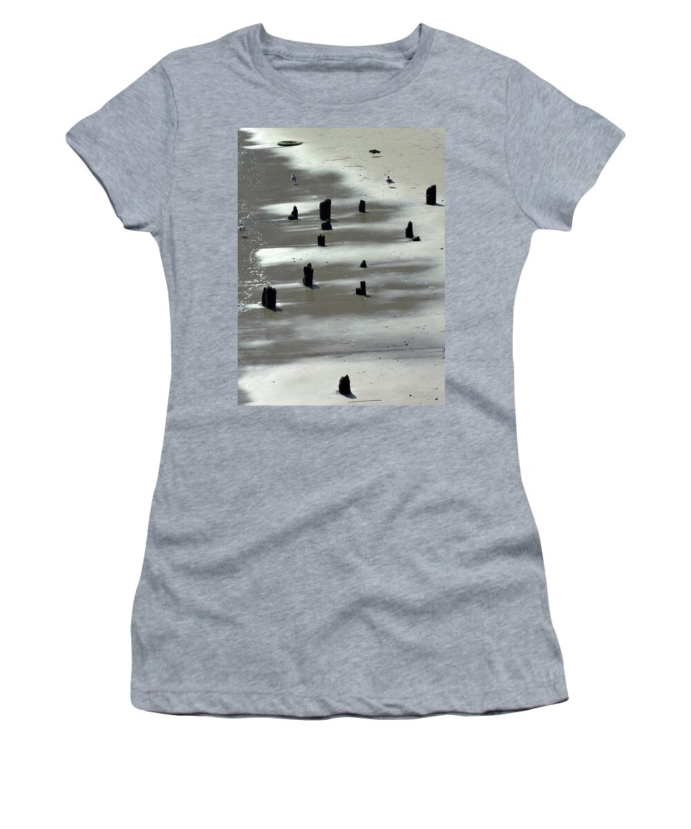 Sand Women's T-Shirt featuring the photograph Sand Abstract by Deborah Crew-Johnson