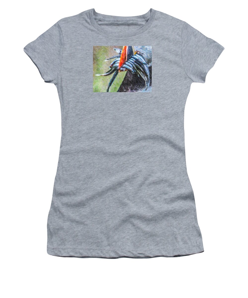 Sandeels Women's T-Shirt featuring the digital art Sandeels by Liz Leyden