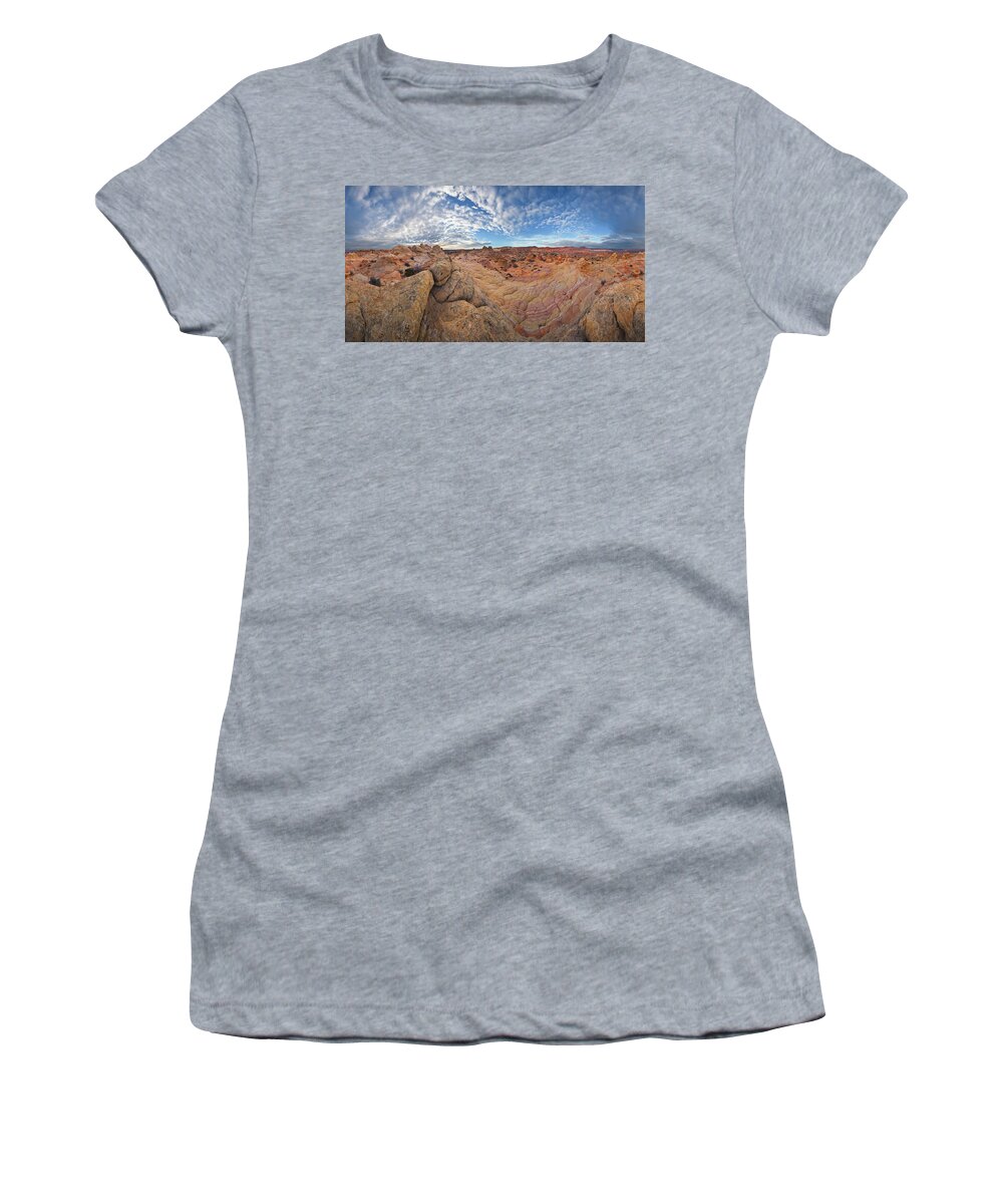 00559263 Women's T-Shirt featuring the photograph 360 View of Vermillion Cliffs by Yva Momatiuk John Eastcott