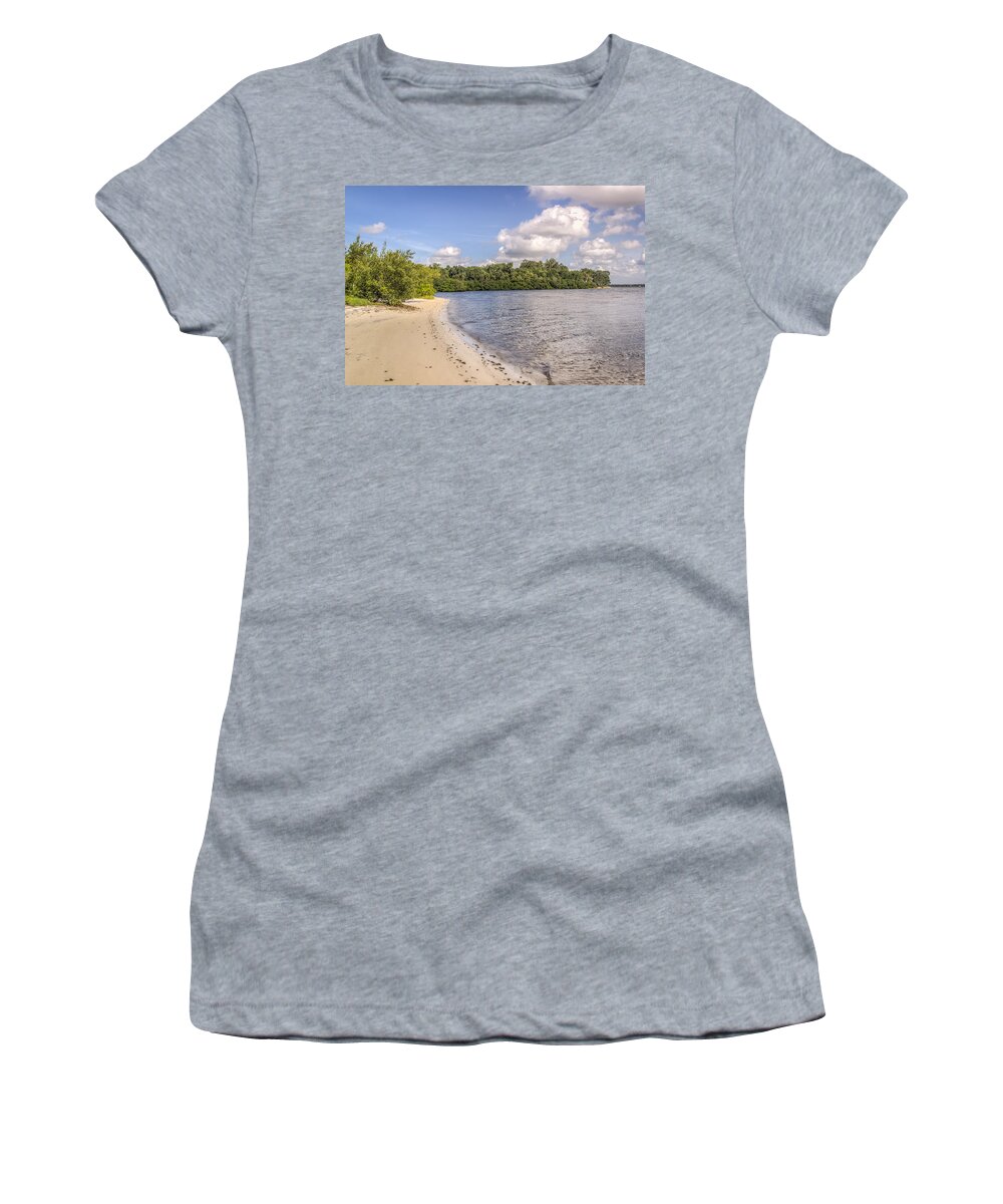 Florida Women's T-Shirt featuring the photograph Sandy beach by Jane Luxton