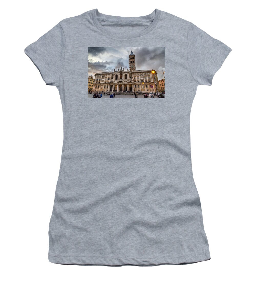 Santa Women's T-Shirt featuring the photograph Santa Maria Maggiore by Pablo Lopez