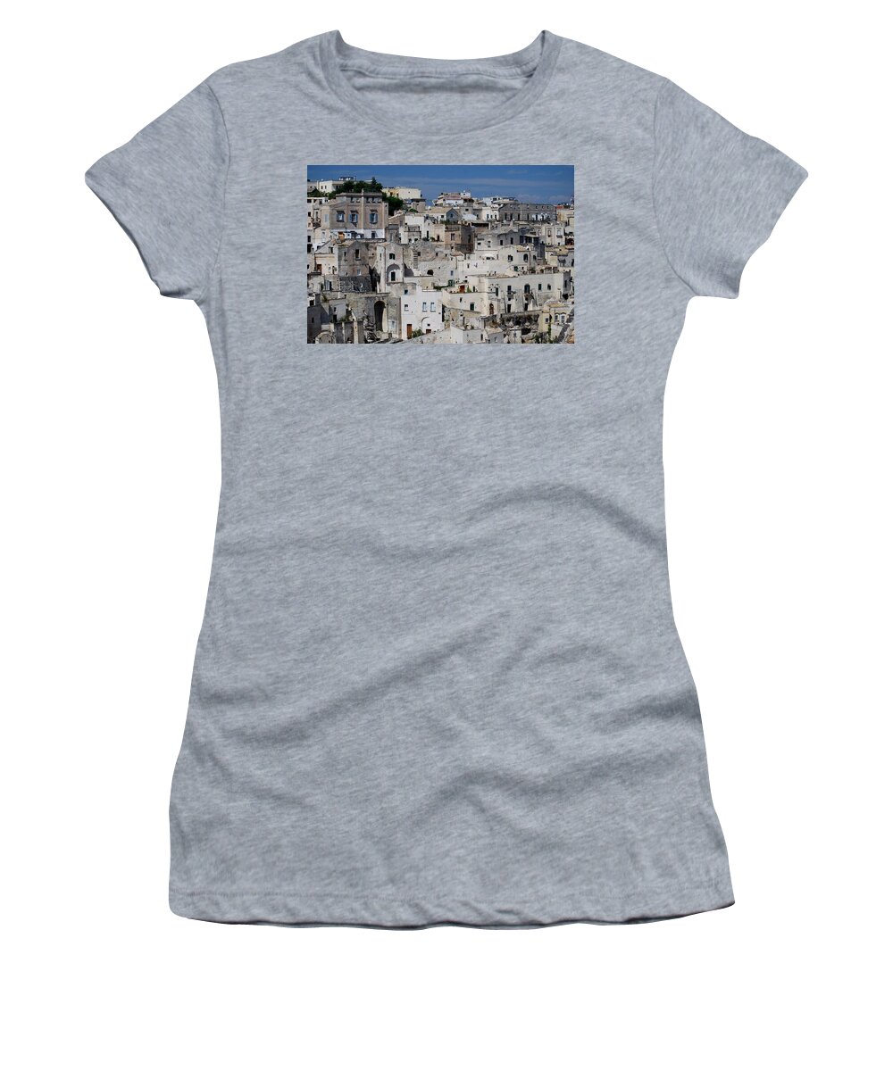 Italy Women's T-Shirt featuring the photograph Sassi of Matera Italy by Caroline Stella