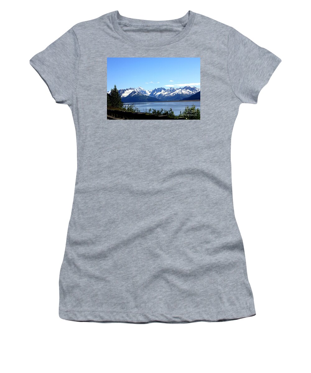 Byway Women's T-Shirt featuring the photograph Scenic Byway in Alaska by Kathy White