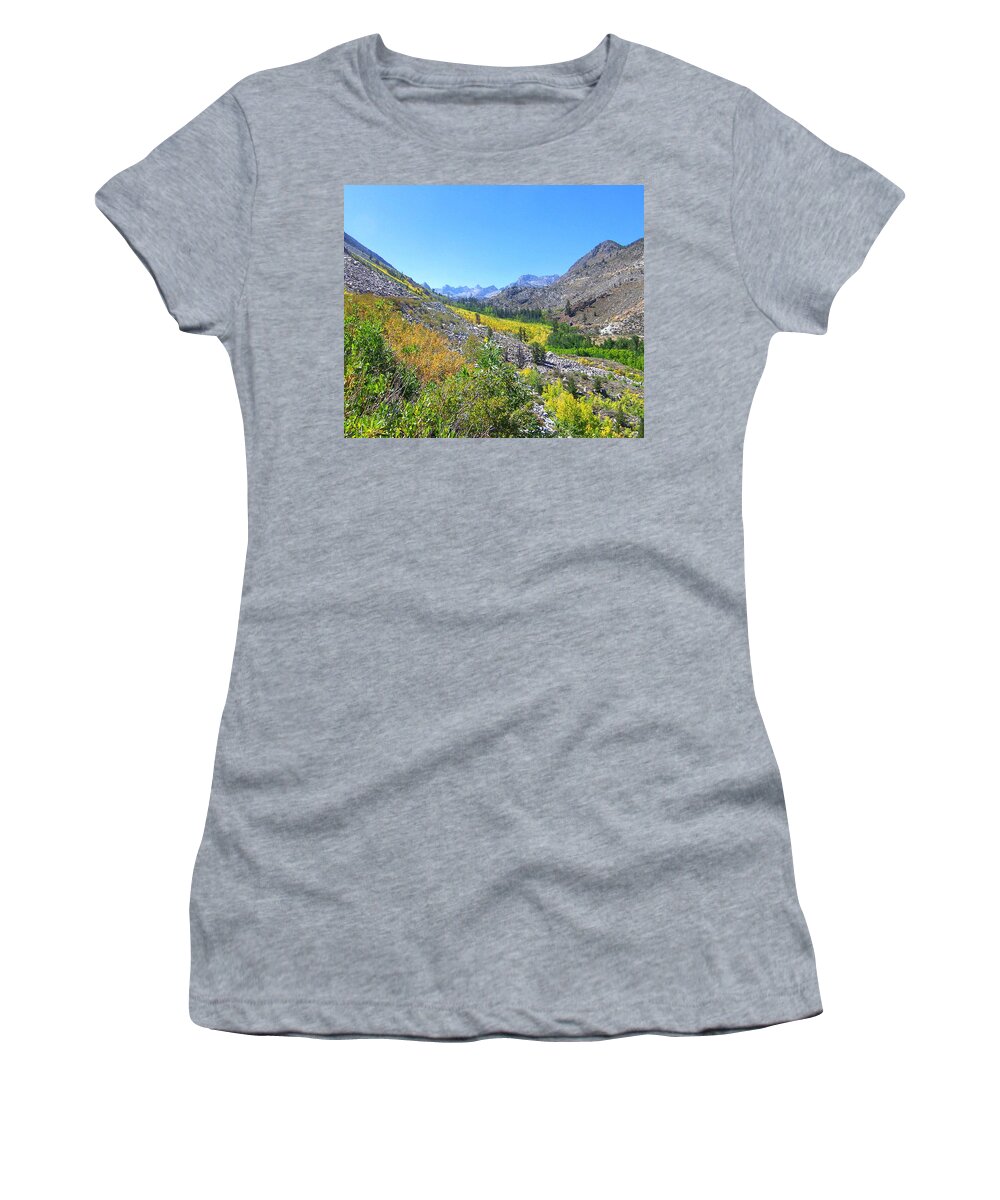 White Mountain Women's T-Shirt featuring the photograph Scenic Peace by Marilyn Diaz