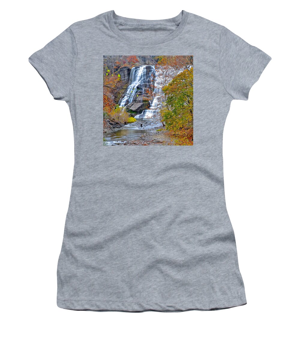 Fishing Women's T-Shirt featuring the photograph Scenic Vista by Frozen in Time Fine Art Photography