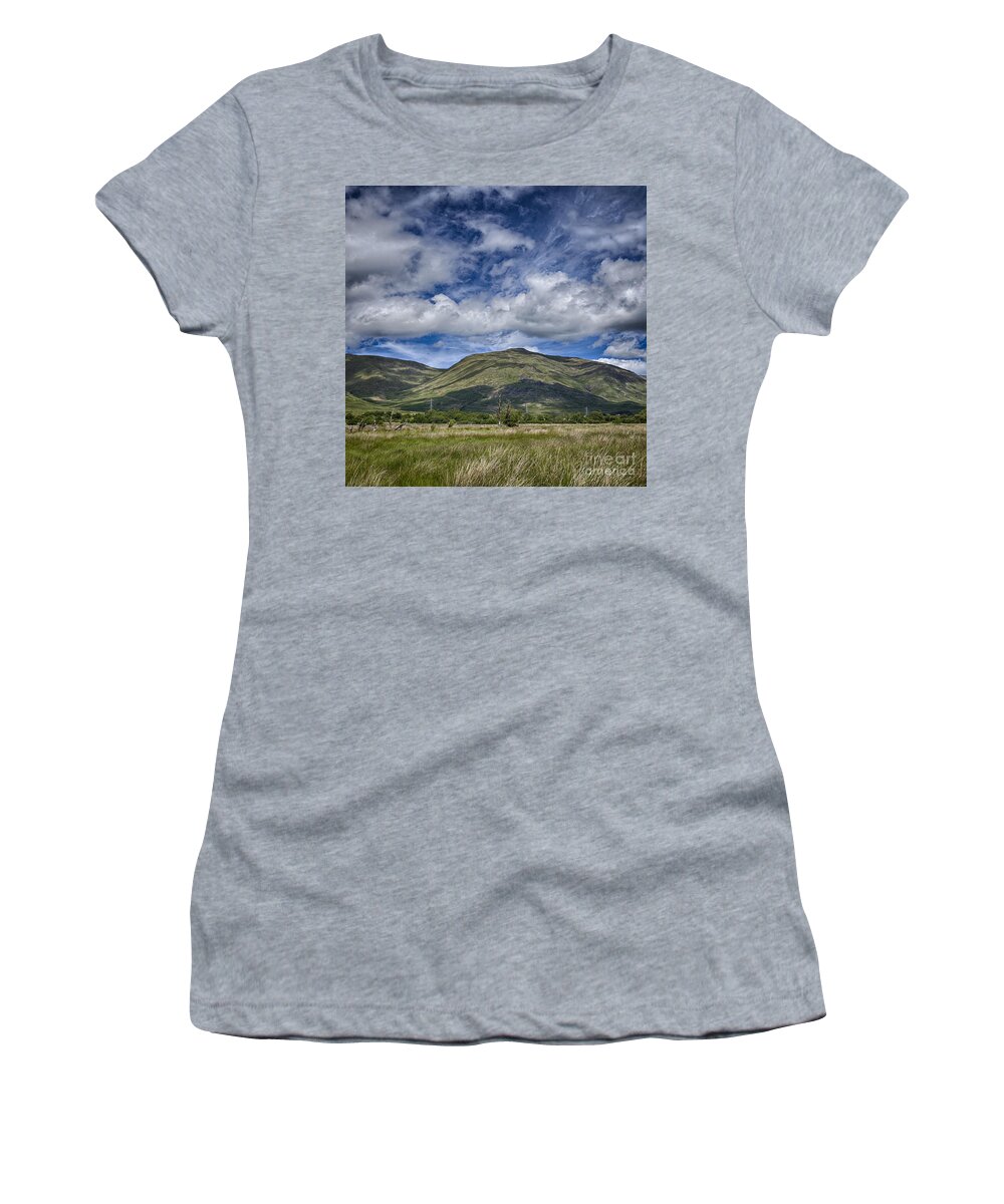 Loch Women's T-Shirt featuring the photograph Scotland Loch Awe mountain landscape by Sophie McAulay