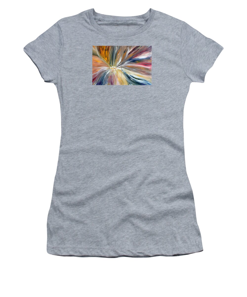 Abstract Women's T-Shirt featuring the painting Serenity by Teresa Wegrzyn