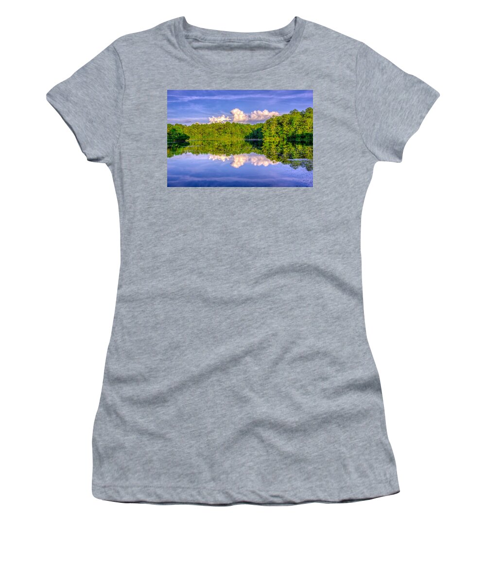 Adorable Women's T-Shirt featuring the photograph Sesqui Lake by Traveler's Pics