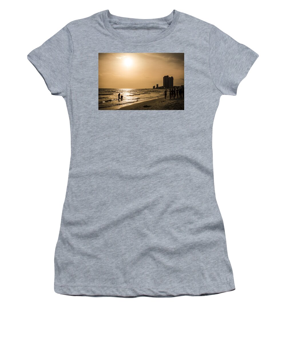 David Morefield Women's T-Shirt featuring the photograph Shadows of the Beach by David Morefield