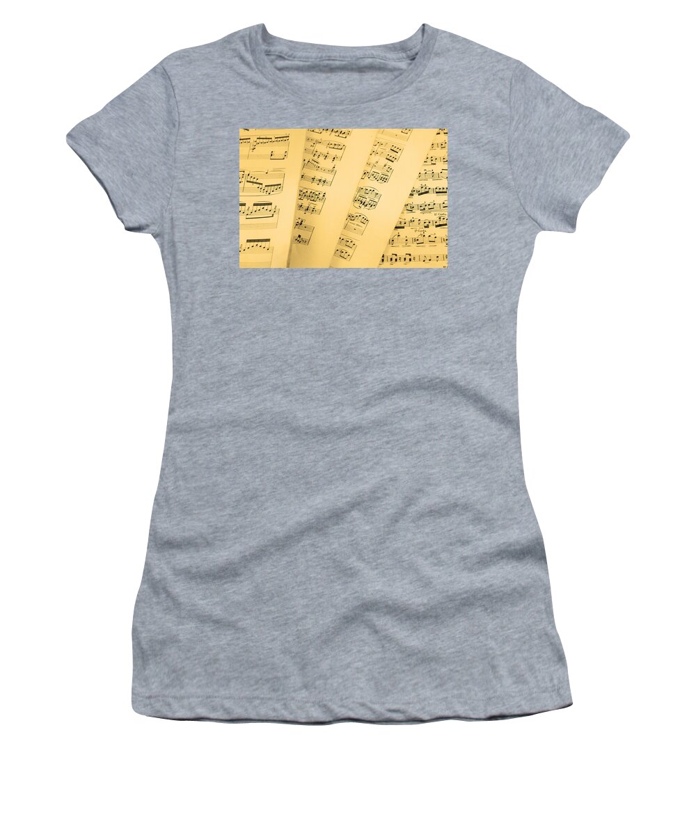 Sheet Music Women's T-Shirt featuring the photograph Sheet music by Chevy Fleet