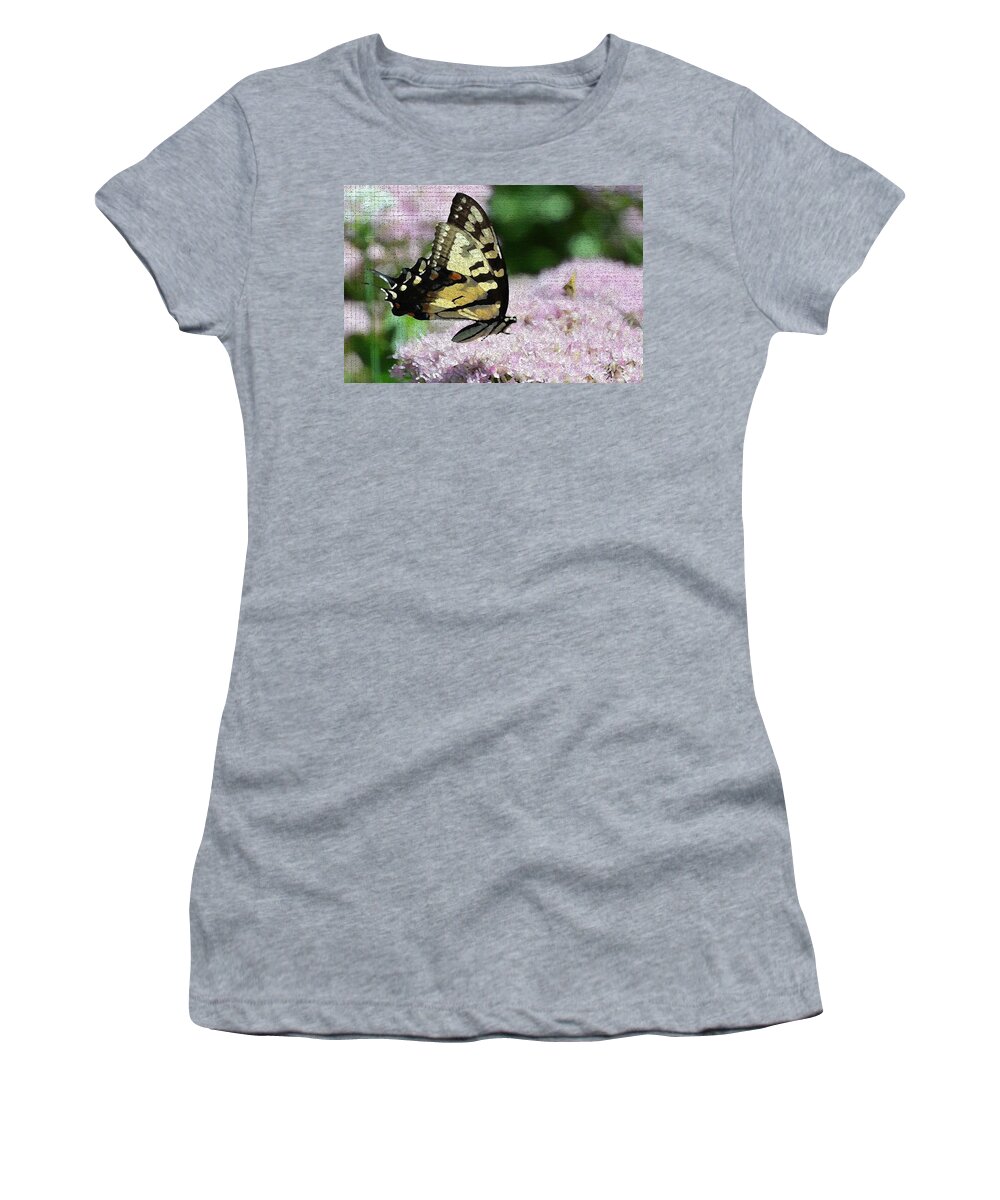 Butterfly Women's T-Shirt featuring the photograph Side Line 2 by Judy Wolinsky