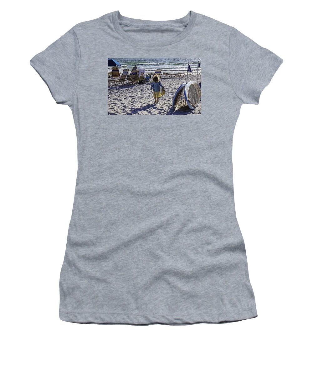 Summer Women's T-Shirt featuring the photograph Simpler Times 2 - Miami Beach, Florida by Madeline Ellis