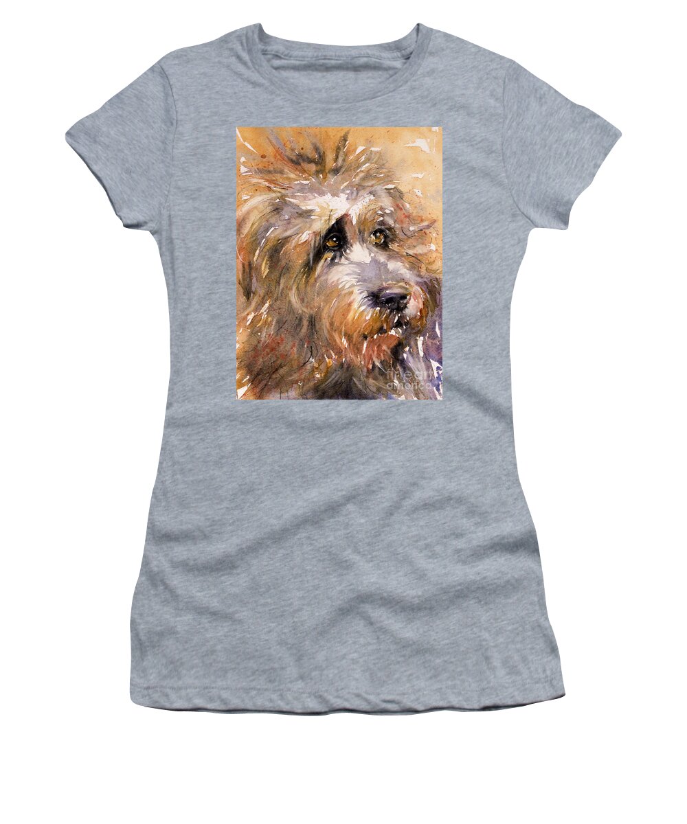 Dog Women's T-Shirt featuring the painting Sir Darby by Judith Levins